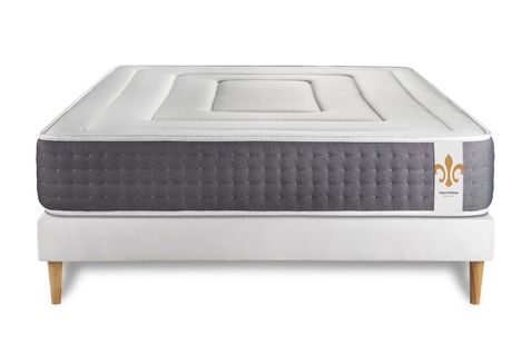 Ensemble Matelas Ressorts Ensachés Et Mémoire De Forme 180x200 Vingt-six Ep:26 Cm - Sommier Kit Blan