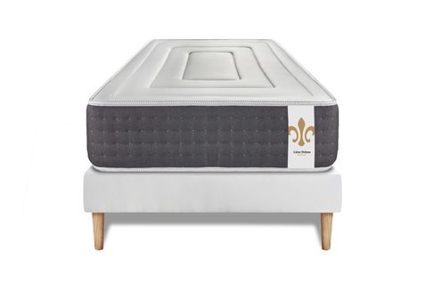 Ensemble Matelas Ressorts Ensachés Et Mémoire De Forme 90x190 Vingt-six Ep:26 Cm - Sommier Kit Blanc