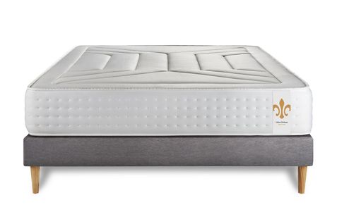 Ensemble Matelas Ressorts Ensachés Et Mémoire De Forme 140x190 Vingt-quatre Ep:24 Cm - Sommier Kit G