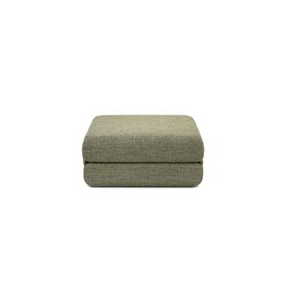 Pouf Modulable Et Convertible - Tissu Tweed - Vert