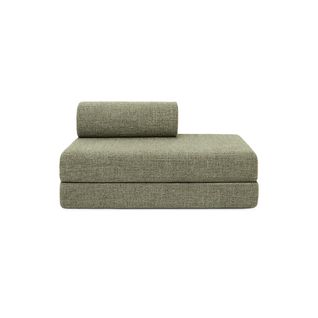 Canapé Droit Modulable Et Convertible 2 Places - Tissu Tweed - Vert