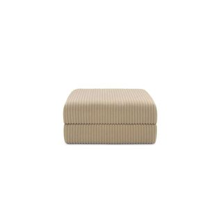 Pouf Modulable Et Convertible - Velours Côtelé XL - Taupe