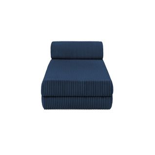 Méridienne Modulable Et Convertible - Velours Côtelé XL - Bleu