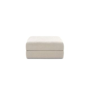 Pouf Modulable Et Convertible - Velours Côtelé XL - Blanc