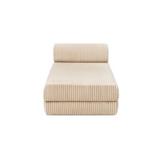 Méridienne Modulable Et Convertible - Velours Côtelé XL - Beige