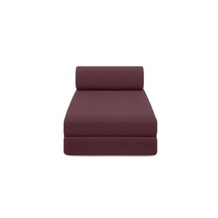 Méridienne Modulable Et Convertible - Tissu Lisse - Rouge