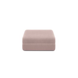 Pouf Modulable Et Convertible - Tissu Lisse - Rose