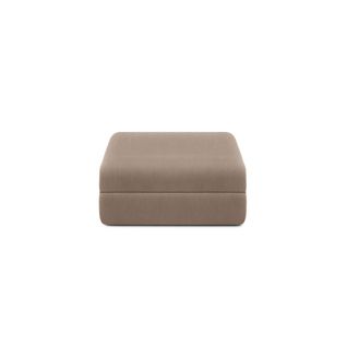 Pouf Modulable Et Convertible - Tissu Lisse - Marron