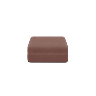 Pouf Modulable Et Convertible - Tissu Lisse - Terracotta