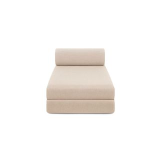 Méridienne Modulable Et Convertible - Tissu Lisse - Beige