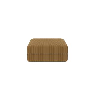 Pouf Modulable Et Convertible - Velours Côtelé - Jaune