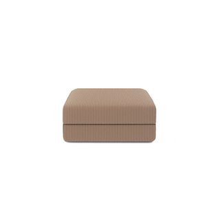 Pouf Modulable Et Convertible - Velours Côtelé - Taupe
