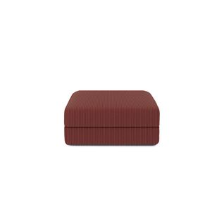 Pouf Modulable Et Convertible - Velours Côtelé - Rouge