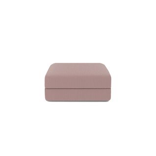 Pouf Modulable Et Convertible - Velours Côtelé - Rose Pâle
