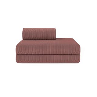 Canapé Droit Modulable Et Convertible 2 Places - Velours Côtelé - Rose