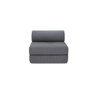 Fauteuil Modulable Et Convertible - Velours Côtelé - Gris