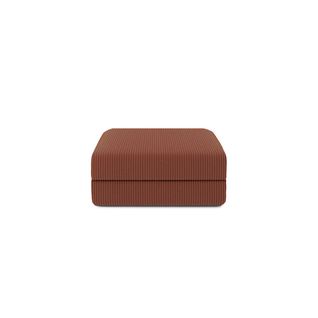 Pouf Modulable Et Convertible - Velours Côtelé - Terracotta