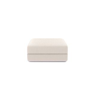 Pouf Modulable Et Convertible - Velours Côtelé - Blanc