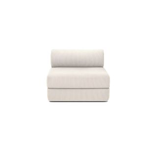 Fauteuil Modulable Et Convertible - Velours Côtelé - Blanc