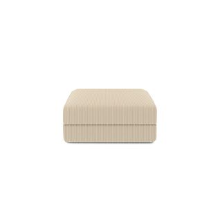 Pouf Modulable Et Convertible - Velours Côtelé - Beige