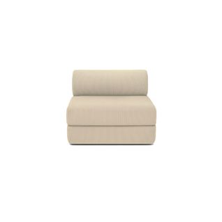 Fauteuil Modulable Et Convertible - Velours Côtelé - Beige