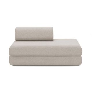 Canapé Droit Modulable Et Convertible 2 Places - Tissu Imperméable - Beige Clair