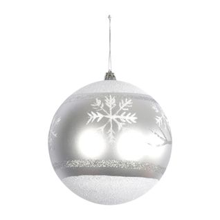 Boule De Noel Argent Flocon