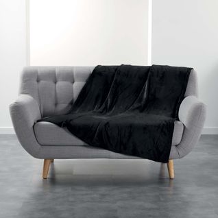 Plaid 125x150cm Flanou Noir