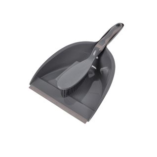 Pelle Et Balayette Bicolore Anthracite Taupe