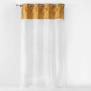 Rideau à Oeillets Voilage 140x280cm Tropical Adelore Jaune