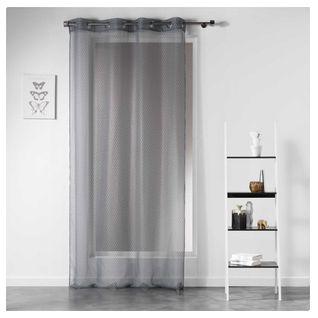 Panneau à Oeillets Rideau Voile Galactic Anthracite