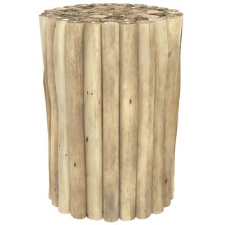 Table D'appoint De Jardin Ronde  En Rondins De Teck D30 Cm - Imani