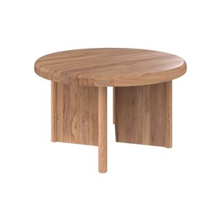 Table Basse Ronde En Bois De Teck Recyclé D80 Cm - Bana