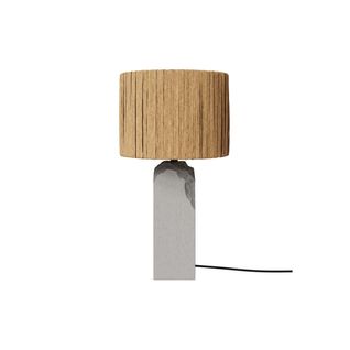 Lampe En Raphia Et Socle En Béton - Mya