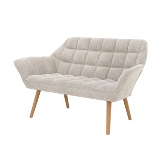 Canapé 2 Places En Tissu Gris Clair - Simba