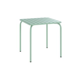 Table De Jardin Carrée En Métal Vert Clair - Yumi
