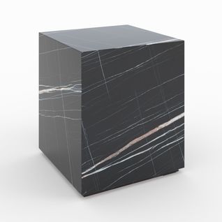 Table D'appoint Effet Marbre Noire - Lison