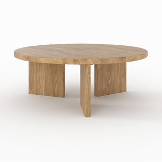 Table Basse Ronde En Bois Massif De Mindi - Galia