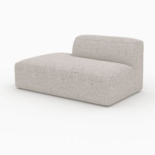 Méridienne Dossier à Droite Pour Canapé Modulable En Tissu Beige - Hestia