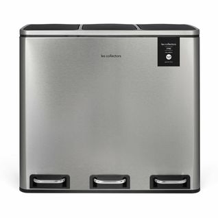 Poubelle De Tri à Pédale 3 X 18 L, Inox Edition - N°982