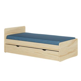 Pack Lit Gigogne Avec Matelas 90x190 Cm Lilow  Bois