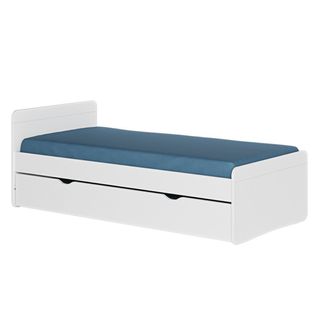 Pack Lit Gigogne Avec Matelas 90x190 Cm Lilow  Blanc