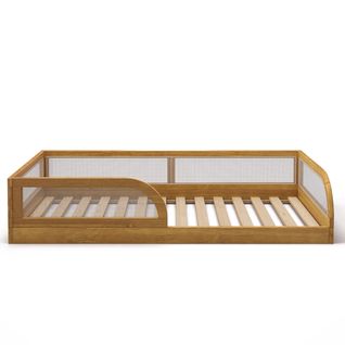 Pack Lit Enfant Montessori Avec Matelas 90x190 Cm Laya  Noisette