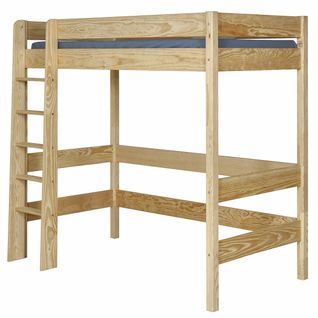 Lit Mezzanine 90x190 Cm Clem  Bois Naturel