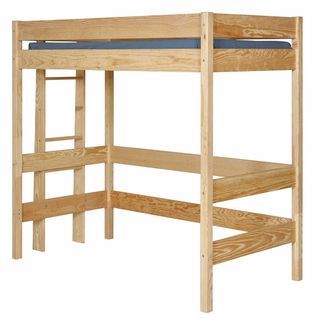 Lit Mezzanine 90x190 Cm Tino  Bois Naturel