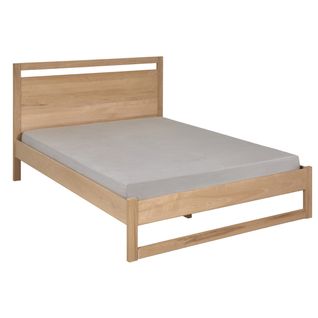 Pack Lit Avec Matelas 160x200 Cm Lio  Bois Naturel
