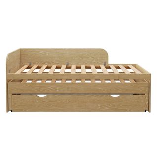 Pack Lit Gigogne Avec Tiroir Et Matelas 90x200 Cm Noha  Bois