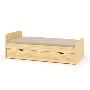 Lit Gigogne Avec Matelas 90x190 Cm Talia  Bois