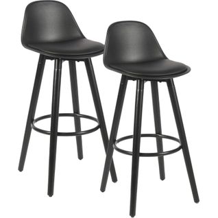 Tabouret De Bar Avec Pieds En Bois De Hêtre 39,5 X 44 X 91 Cm