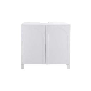 Meuble Sous Lavabo 2 Portes Bois Blanc 80 X 45 X 80 Cm